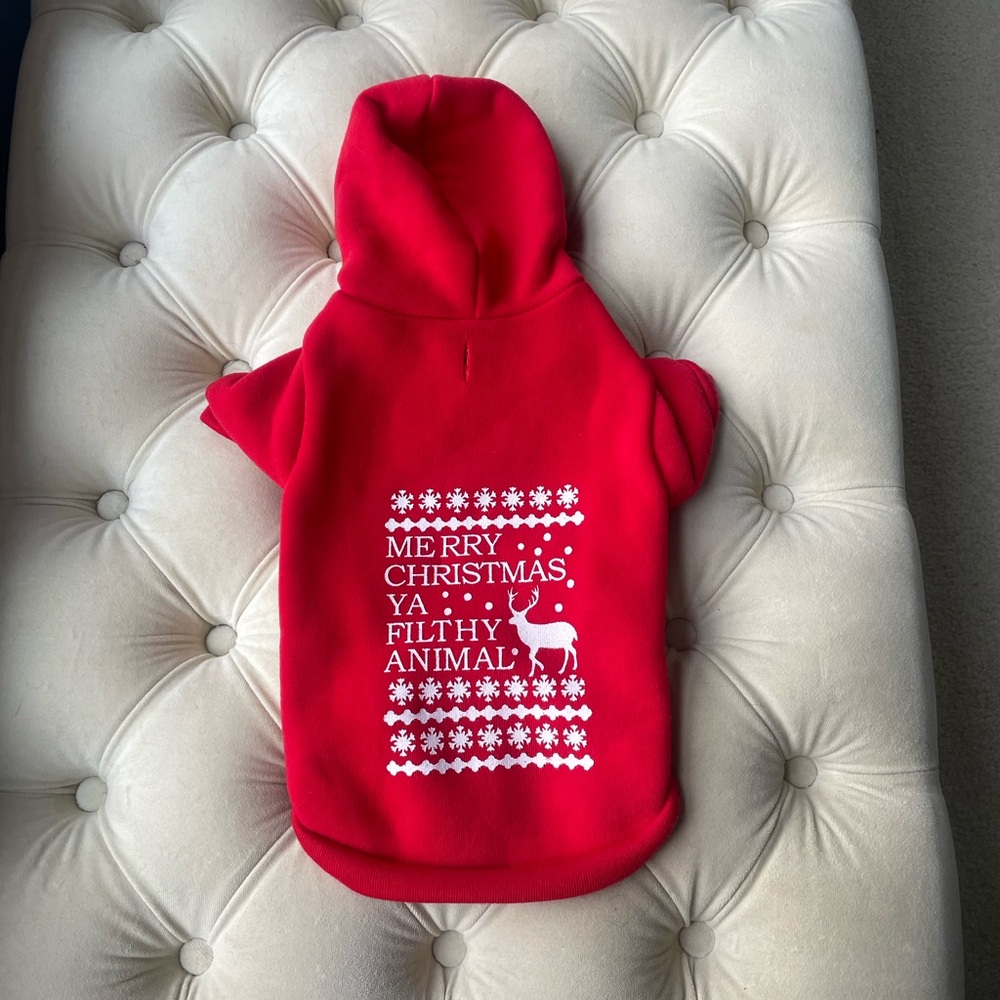 Red Christmas Dog Hoodie